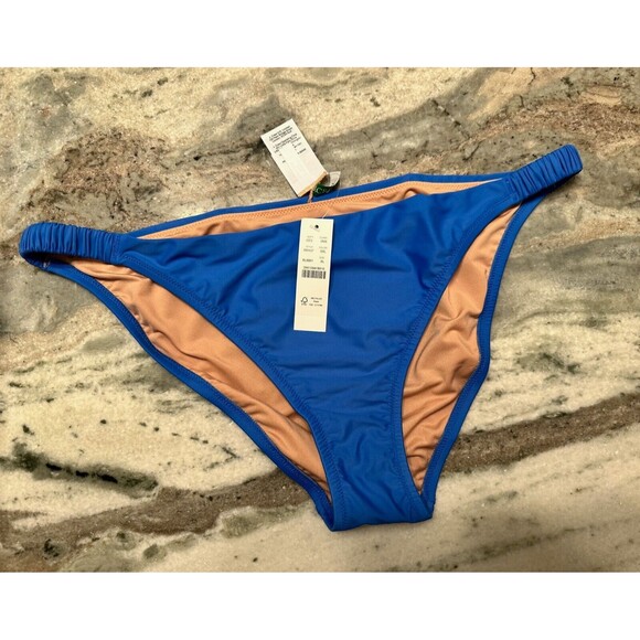 J Crew Bikini Bottom Womens XL Blue Sting Hipster Sexy Cheeky Beachy Lined - Picture 1 of 5